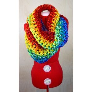 Handmade Rainbow Infinity Scarf